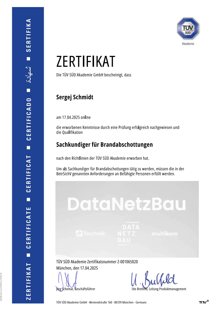 Brandbeveiliging (TÜV SÜD)