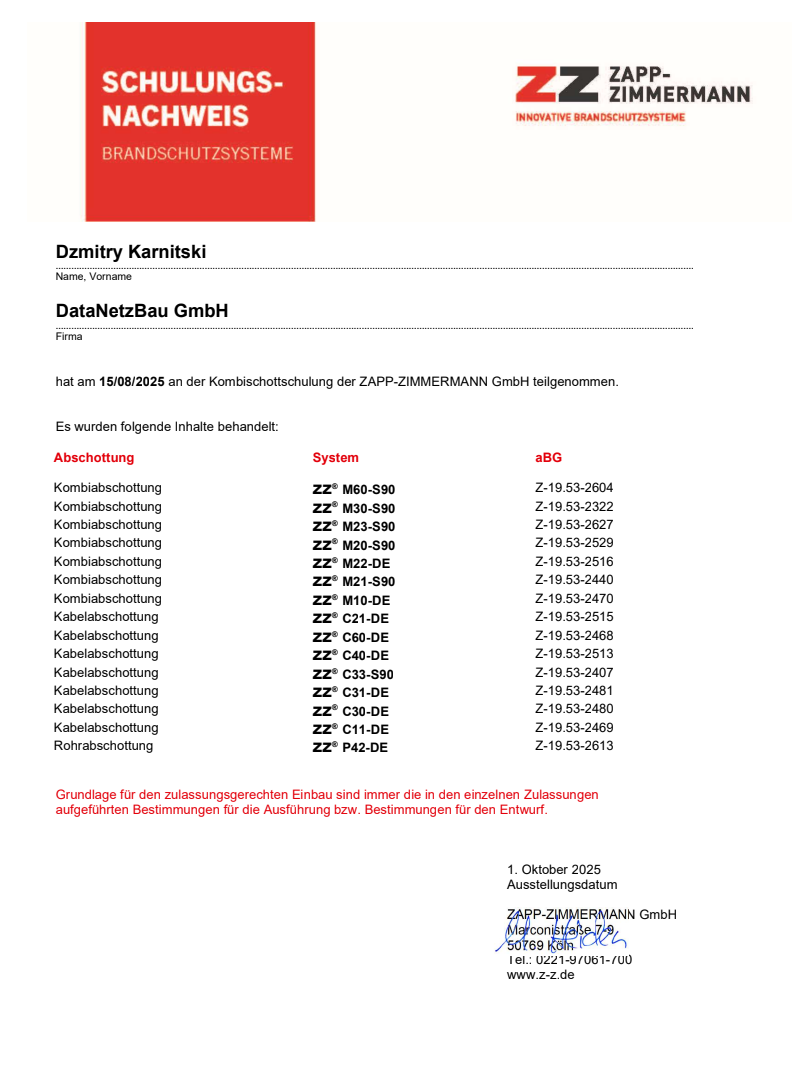 Brandveiligheidssystemen (ZAPP-ZIMMERMANN)
