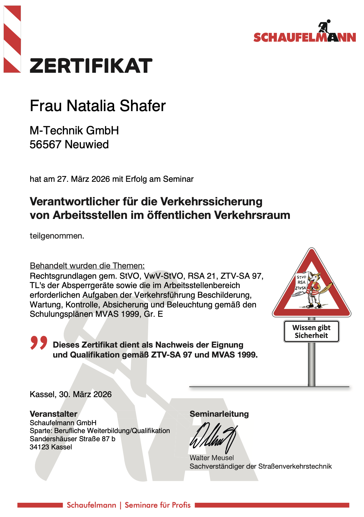 Verkeersbeveiliging (Schaufelmann)